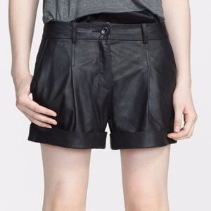 Elizabeth and James black leather Moto shorts 2
